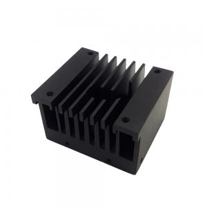 China Anodized Black Aluminum Extruded Heat Sink With CNC Machine Rustproof on sale