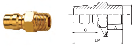 1/4 CNC Machining Brass Quick Coupler Compatible With Parkera Hansen St