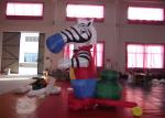 Strong PVC Nylon Standing inflatable zebra Advertising Signs Beautiful big