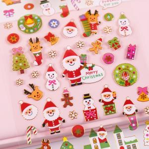  Waterproof Festive Stickers OEM Christmas Cartoon Stickers For Santa Claus Manufactures