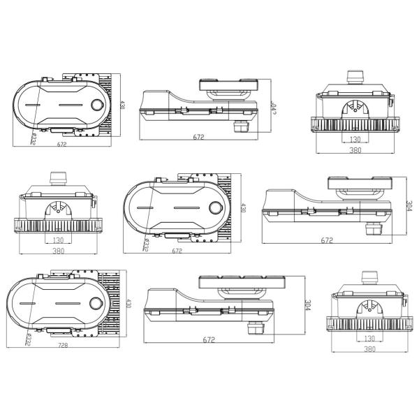 400W-800W Pole LED High Mast Wharf Light IP66 Weatherproof 70-90Ft For Airport/Aproan Sea Port Lighting