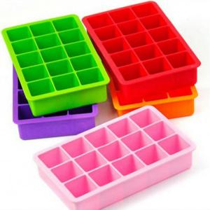  15 Cavity Large Ice Silicone Ice Cube Maker Mold for Whiskey Cocktails Manufactures