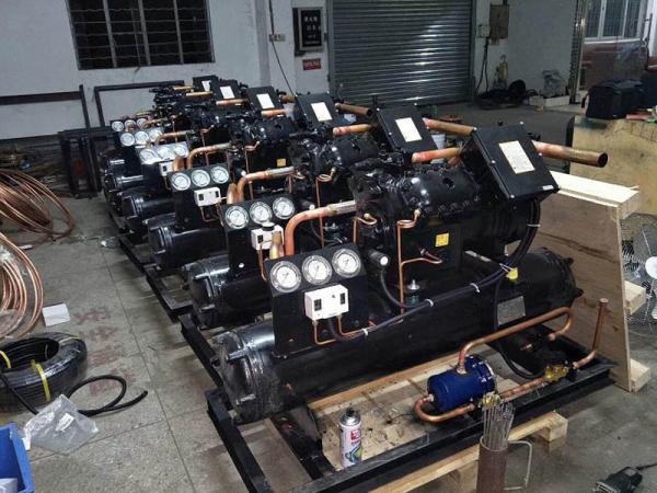 Quality Industrial Bitzer Compressor Water Cooled Condensing Unit 20HP For Quick Freezing for sale