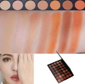  Neutral Eye Makeup Eyeshadow High Pigment Autumn Orange Toned Eyeshadow Palette Manufactures
