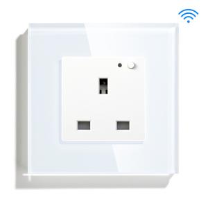 Buy cheap Tuya 2021 13A Outlet Universal Smart Wifi Socket Plug Glass Panel Wall Socket Uk from wholesalers