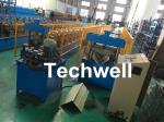 Roof Ridge Cap Roll Forming Machine With Single Chain Transmission , 15 Stands