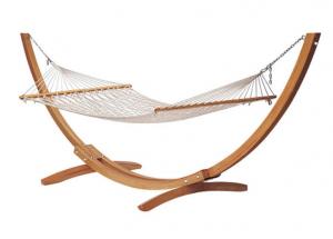 China Portable Wooden Garden Bsci Outdoor Hanging Chair Hammock 132cm Height on sale