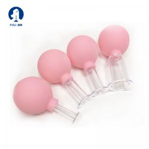 China 15/25/35/55mm 4 Pcs Pink Portable Massage Facial Cupping Hijama Vacuum Cupping Set Body Massage Cups on sale