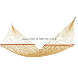  Collapsible Portable Luxury Natural Rope Hammock Two Person Spreader Bars Tan Extra Wide Manufactures