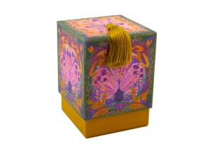 China Tassel Exquisite Luxury Candle Boxes , Candle Gift Box Handmade Non Toxic on sale