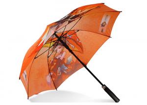  Strong Windproof Golf Umbrellas Customized Logo Heat Transfer Printing Manufactures