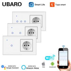 China TuYa WiFi Smart Switch Socket Combination App Manual Control Smart Plug With Switch on sale