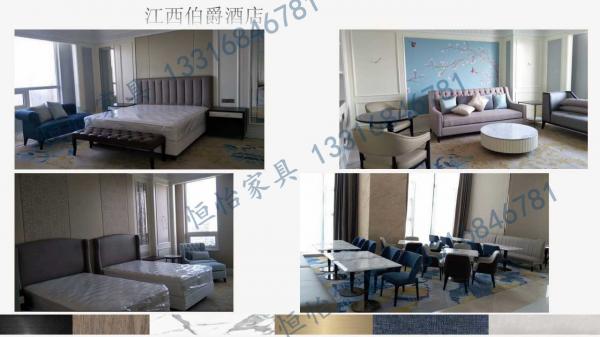 Hotel furniture for sale by melamine laminate board wall panel and bed headboard with TV cabinet tables