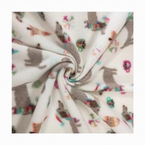  Soft Anti Pilling Polar Fleece Fabric Custom Pattern 100D Printed For Garment Manufactures