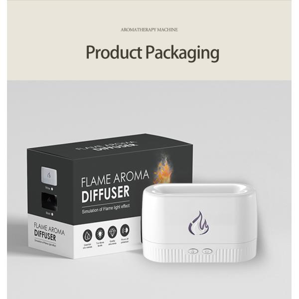 HOMEFISH 230ML Aromatherapy Ultrasonic Flame Aroma Diffuser With Warm Light