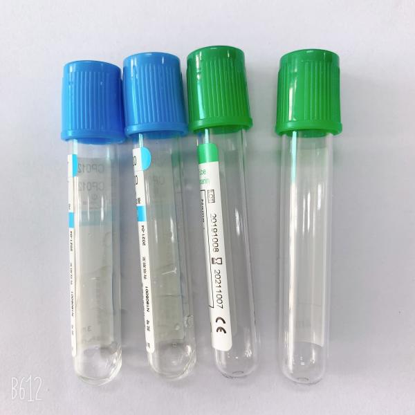 Quality Medical  Lab Use Blood Sample Bottles Green Blue Color For Blood Collection for sale