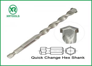 China Hex Shank Long Masonry Drill Bit Sand Blasted Durable Carbon Steel Material on sale