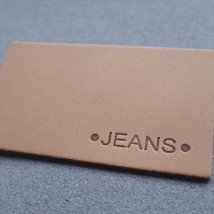 Buy cheap Hot Stamping Straight Cut Embossed Leather Patches For Jeans from wholesalers