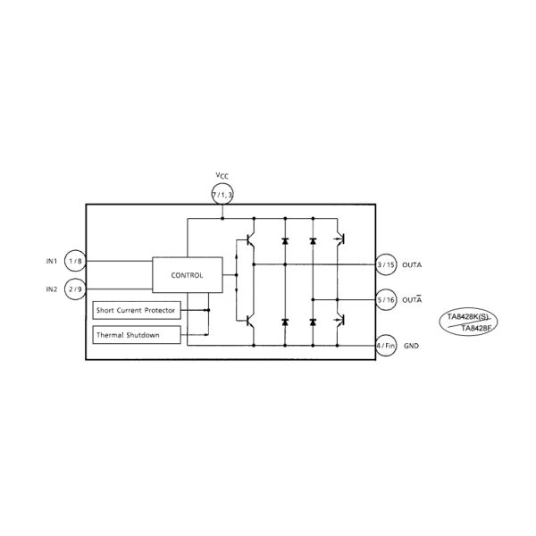TA8428K BIPOLAR LINEAR INTEGRATED CIRCUIT SILICON MONOLITHIC robert noyce integrated circuit