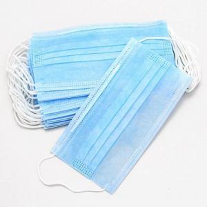 China 3 Ply Non Woven Face Mask , Disposable Pollution Mask Low Respiratory Resistance on sale