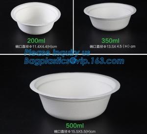 biodegradable sugarcane bagasse bowl,Food Grade Biodegradable Disposable Sugarcane Bagasse Bowl With Lid, pulp bowl pac