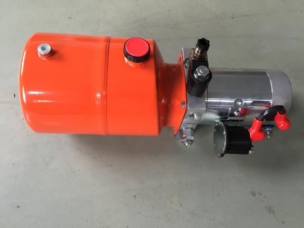 Quality Orange 6L Steel Tank DC Compact Hydraulic Power Unit for Dump Trailer for sale