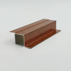  5.8M 5.85M 6M Wood Finish Aluminium Profiles For Kitchen Cabinet Manufactures