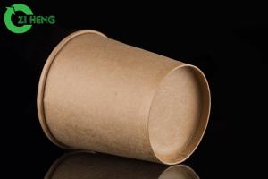 China Retain heat and vent moisture food grade kraft paper eco friendly 350ml soup cup on sale