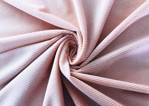 China 94% Poly Baby Pink Corduroy Material Pants Accessories Making 200GSM Stretchy on sale
