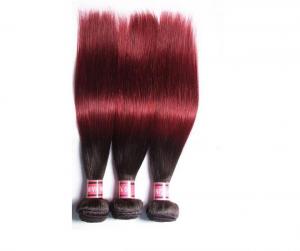  Dark Red  Ombre Human Hair Extensions , Silky Straight Real Hair Ombre Extensions Manufactures