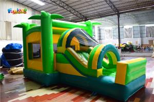  Moblie Tropical Palm 220V Inflatable Bounce Houses With Slide Combo Bounce House Manufactures