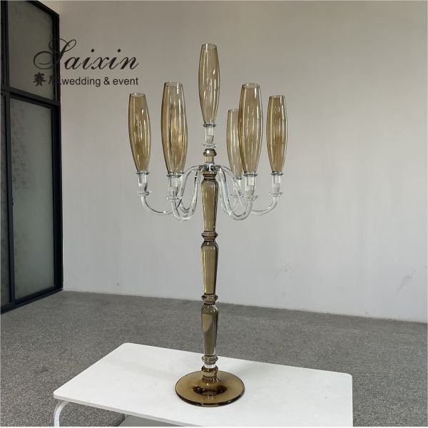 Factory Custom 20 Arms Gold Metal Candelabra For Event Decor
