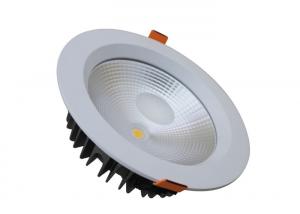  Hotel / Mesuem Cob LED Downlight 5000K , 30W White LED Downlights With External Driver Manufactures