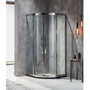 4-8mm Tempered Curved Glass Shower Enclosure With Sliding Roller