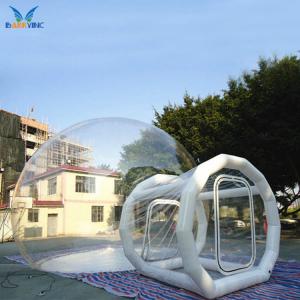 China 1mm PVC Outdoor Tunnel Clear Bubble Camping Tent Dome Shape on sale