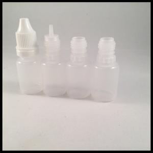China E Liquid 10ml LDPE PE E Liquid Bottles With Child Resist Cap Acid Base Resistance on sale