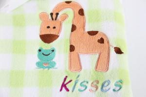 China flannel  Cute Baby Receiving Blankets Soft Touch Animal Printed Tear - Resistant on sale