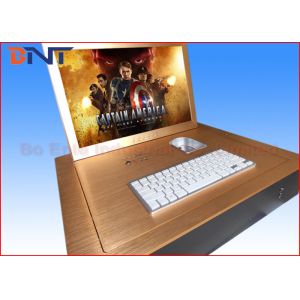 Buy cheap Gold Color 19" Computer Monitor Lift , Flip Up LCD Lift With Infrared Sensor from wholesalers