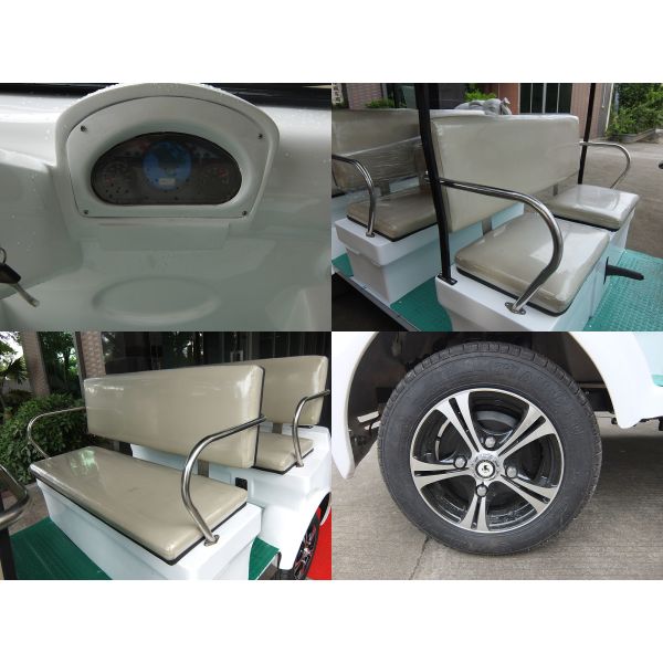 Gold 4Kw Eight Passenger Electric Shuttle Bus Designed For Tourist Attractions