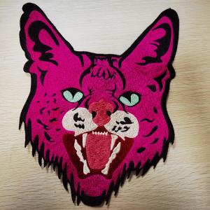  Support Custom Designer Clothing Embroidery Patches Leopard pattern Manufactures