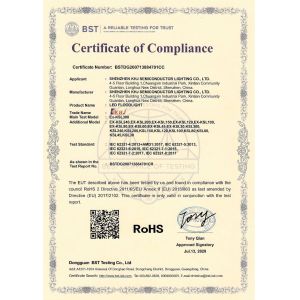 Shenzhen KHJ Semiconductor Lighting Co., Ltd Certifications