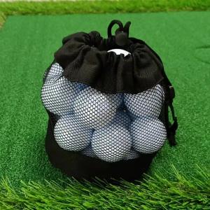  Polyester Sports Drawstring Bag Mesh Pocket Net Pouch For Storage Golf Tennis Ball Manufactures