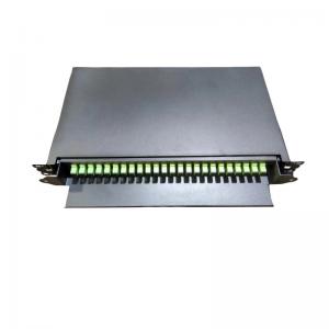 China Rack Mount 19 Inch Fiber Optic Patch Panel For Single Mode Or Multimode Cable Type on sale