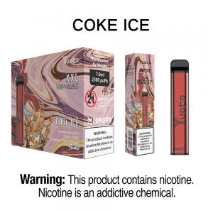 Yuoto xXL electronic cigarette stick 2500 Puffs Disposable Vape Coke Ice 7ml stylish appearance Manufactures