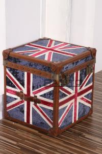 China classical old style antique canvas fabric UK flag case furniture on sale