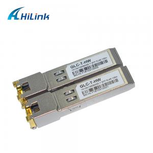 China Industrial Grade 100BASE-T SFP CAT5 Cable RJ45 Copper SFP Transceivers on sale