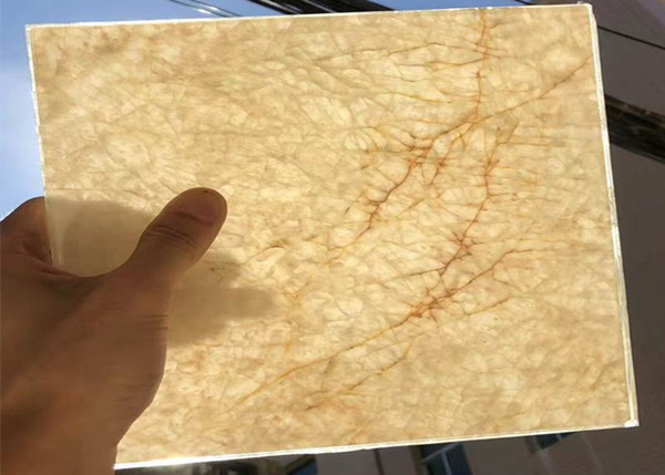 Quality 2MM Quartzite Stone Laminated Glass Sheets Customized for sale
