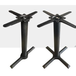 Cast Iron Cross Table bases Black wrinkle powder coated Outdoor bistro table leg
