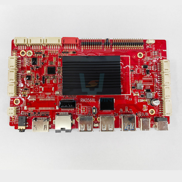 Immersion Gold Turnkey PCB Assembly Board With Red Soldermask