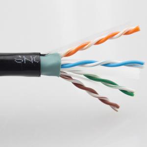  Quick Installation 4 Pair Cat6 FTP Lan Cable , Waterproof High Speed Cat6 Cable PVC+PE Double Jacket for Outdoor Used Manufactures